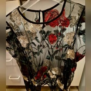 Ladies  beautiful  sheer blouse